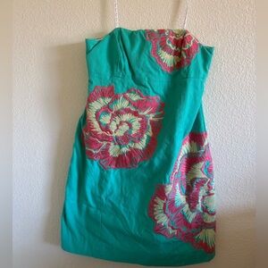 Lilly Pulitzer Green Strapless Bowen Dress